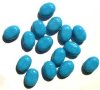 15 14mm Opaque Turquoise Blue Scarab Beetle Beads